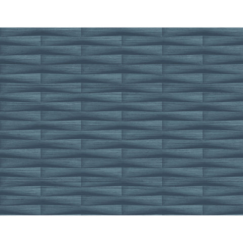 2988-70002 Gator Blue Geometric Stripe Wallpaper