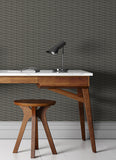 2988-70006 Gator Brown Geometric Stripe Wallpaper