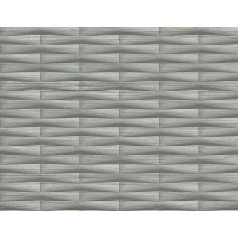 2988-70007 Gator Slate Geometric Stripe Wallpaper