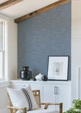2988-70602 Jenga Blue Striped Column Wallpaper