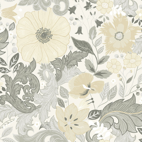  2999-13106 Victoria Pastel Floral Nouveau Wallpaper