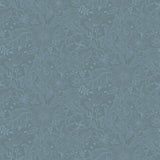  2999-13128 Wilma Blue Floral Block Print Wallpaper