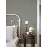 2999-14006 Rosali Grey Scroll Damask Wallpaper