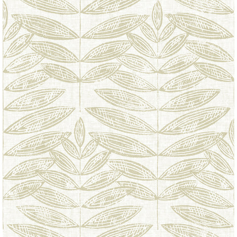 2999-25100 Akira Taupe Leaf Wallpaper