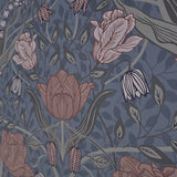2999-33009 Large tulips flowers floral blue olive green peach Scandinavian Wallpaper rolls