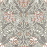 2999-44105 Filippa Grey Tulip Wallpaper