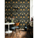 2999-44106 Filippa Navy Tulip Wallpaper