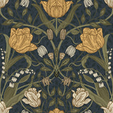 2999-44106 Filippa Navy Tulip Wallpaper