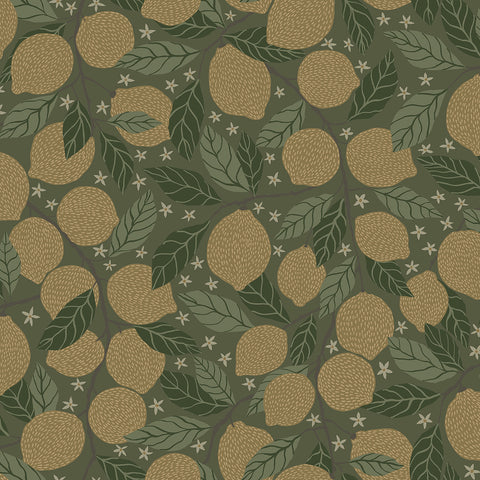 2999-44119 Lemona Green Fruit Tree Wallpaper