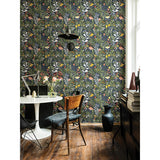 2999-55010 Brittsommar Navy Woodland Floral Wallpaper