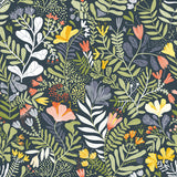 2999-55010 Brittsommar Navy Woodland Floral Wallpaper