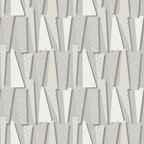 SL80806 Seabrook Geometric Gray Wallpaper