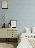 4046-26153 Benson Light Blue Faux Fabric Wallpaper