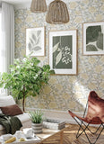4143-34022 Bernadina Light Yellow Rosebush Wallpaper