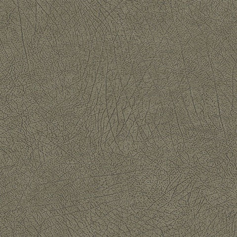 300514 Latigo Olive Faux Leather Wallpaper