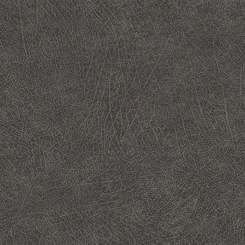 300516 Latigo Charcoal Faux Leather Wallpaper