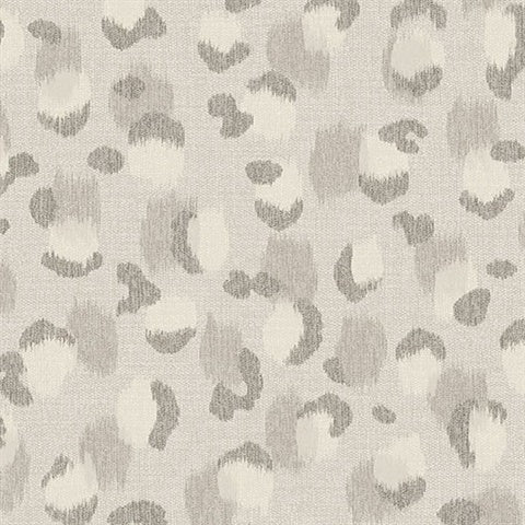 300540 Javan Silver Faux Leopard Skin Wallpaper