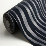 300550 Burchell Black Zebra Velvet Textured Wallpaper