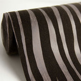 300551 Burchell Chocolate Zebra Velvet Textured Wallpaper