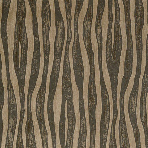 300553 Burchell Khaki Zebra Vertical Stipe Grit Wallpaper