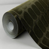 300561 Hyde Dark Green Crocodile Velvet Textured Wallpaper