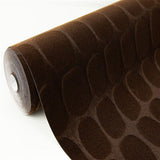 300562 Hyde Mahogany Brown Crocodile Velvet Textured Wallpaper