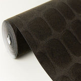 300563 Hyde Black Crocodile Velvet Textured Wallpaper