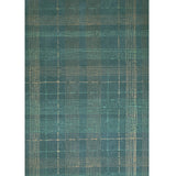 30437 Matt dark green gold metallic lines faux fabric textured plaid modern wallpaper

