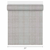 30439 Taupe gray green puple cross lines faux fabric textured plaid modern wallpaper