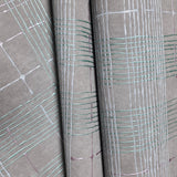 30439 Taupe gray green puple cross lines faux fabric textured plaid modern wallpaper