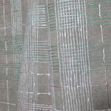 30439 Taupe gray green puple cross lines faux fabric textured plaid modern wallpaper
