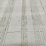 30440 Embossed Beige tan cream cross lines faux fabric textured plaid modern wallpaper