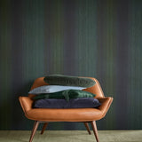 307312 Pablo Dark Green Ombre Stripe Wallpaper