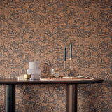 307344 Auguste Copper Double Hibiscus Floral Wallpaper