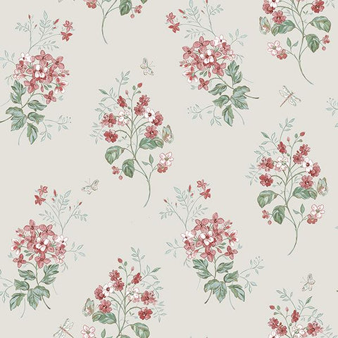3112-002702 Beverly Red Floral Wallpaper