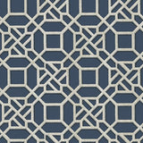 3112-002714 Adlington Blue Geometric Wallpaper