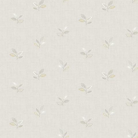 3112-002739 Leigh Grey Leaf Wallpaper
