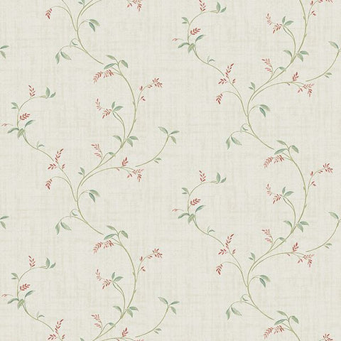 3112-002755 Madeley Coral Floral Trail Wallpaper