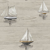 3113-12023 Set Sail Grey Wood Wallpaper