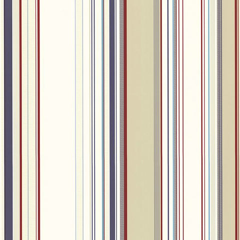 3113-58516 Cape Elizabeth Red Stripe Wallpaper