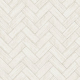 3122-10100 Kaliko White Wood Herringbone Wallpaper