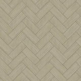 3122-10104 Kaliko Green Wood Herringbone Wallpaper