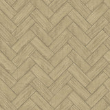 3122-10105 Kaliko Neutral Wood Herringbone Wallpaper