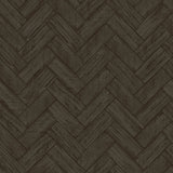 3122-10110 Kaliko Charcoal Wood Herringbone Wallpaper