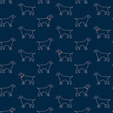 3122-10402 Yoop Dark Blue Dog Wallpaper