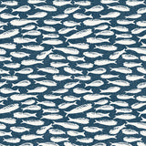 3122-10522 Nunkie Navy Sardine Wallpaper