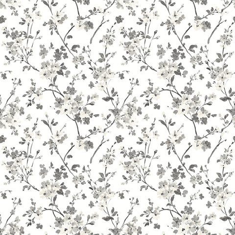 3122-10920 Glinda Black Floral Trail Wallpaper