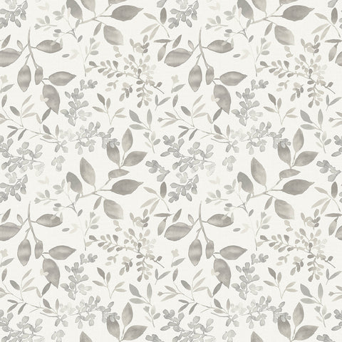 3122-11100 Tinker Grey Woodland Botanical Wallpaper