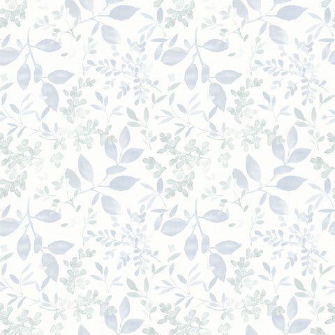 3122-11112 Tinker Light Blue Woodland Botanical Wallpaper