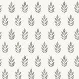 3122-11300 Ervic Charcoal Leaf Block Print Wallpaper